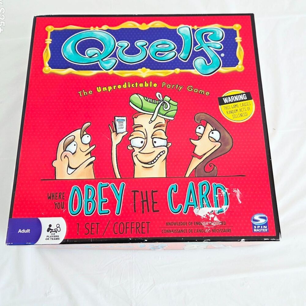 Quelf Board Game Spin Master - Pre-Owned (Missing 1 Character, 4 Cards)